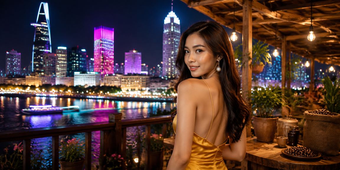 Người dùng TP. HCM kiểm tra thông báo rút tiền thưởng trên điện thoại bên ly cà phê